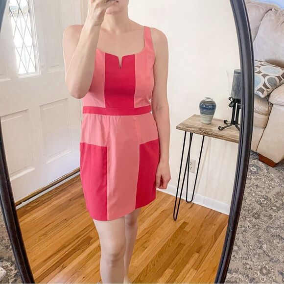 Jay Godfrey Pink Colorblock Silk Mini Dress 8 - Picture 8 of 8